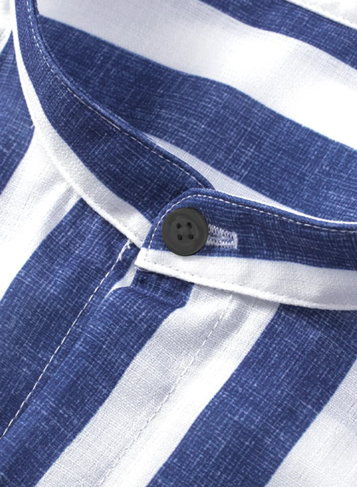 Mens Button Down Long Sleeve Shirts Fashion Cotton Linen Striped Casual Beach Shirt | MC255371-7019