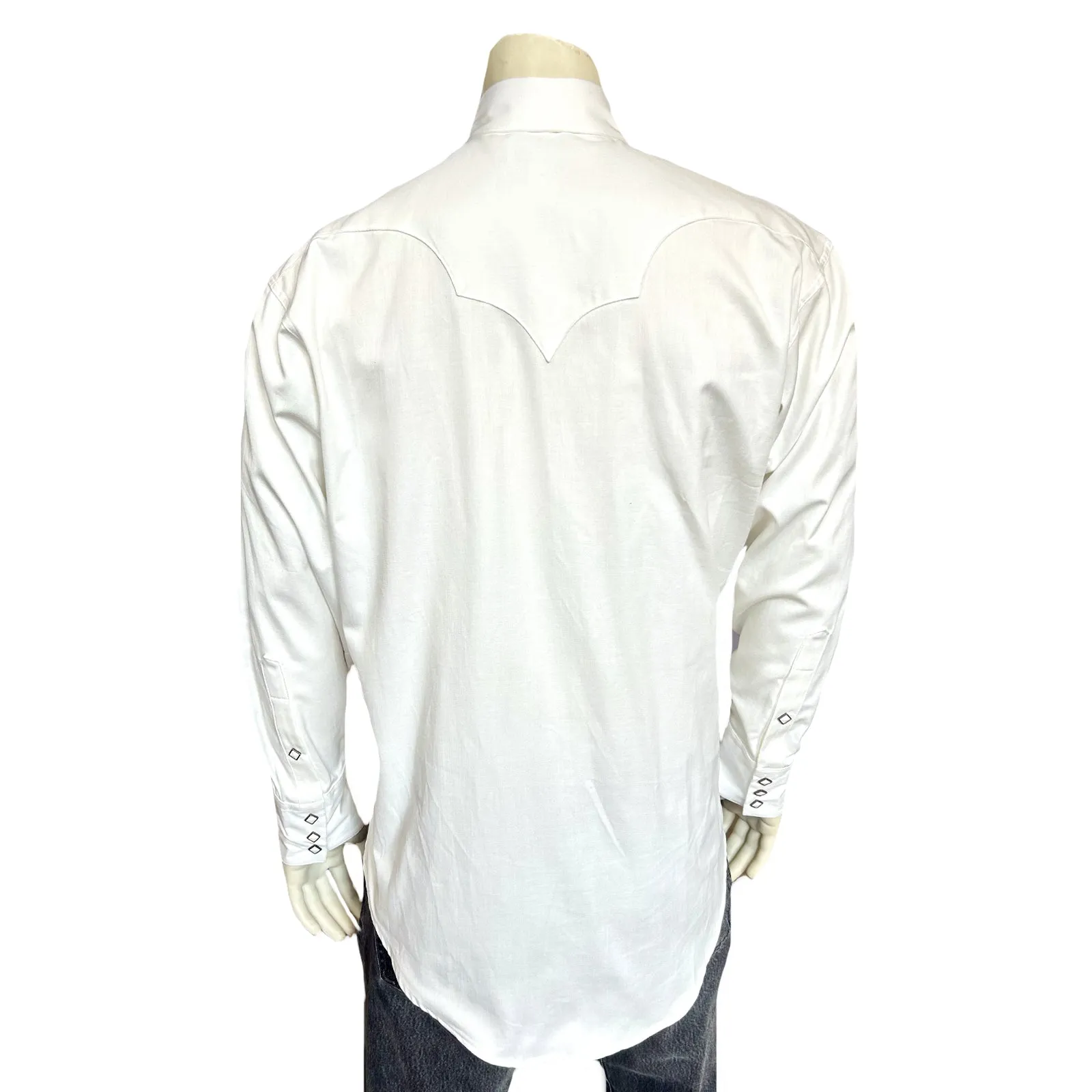 Men’s Extra-Fine Cotton White Oxford Western Shirt