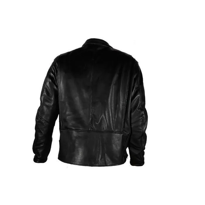 Men's Leather Motorcycle Jacket With Air Vents, MJ820-11-DL