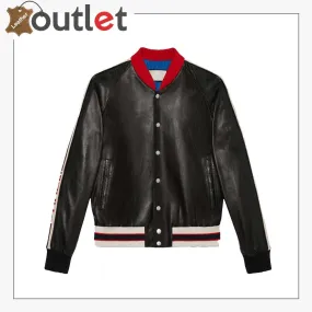 Mens Quality Leather bomber jacket