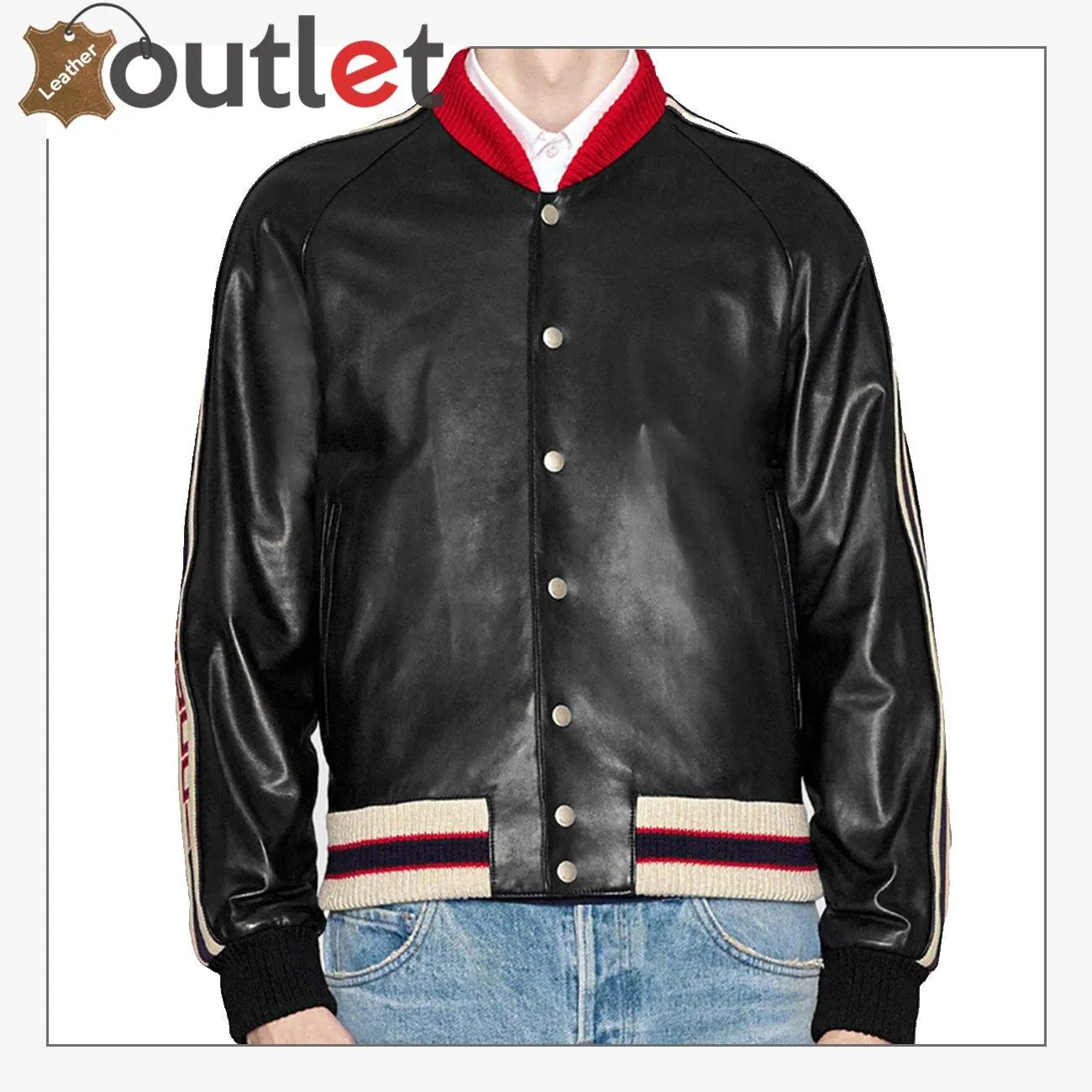 Mens Quality Leather bomber jacket