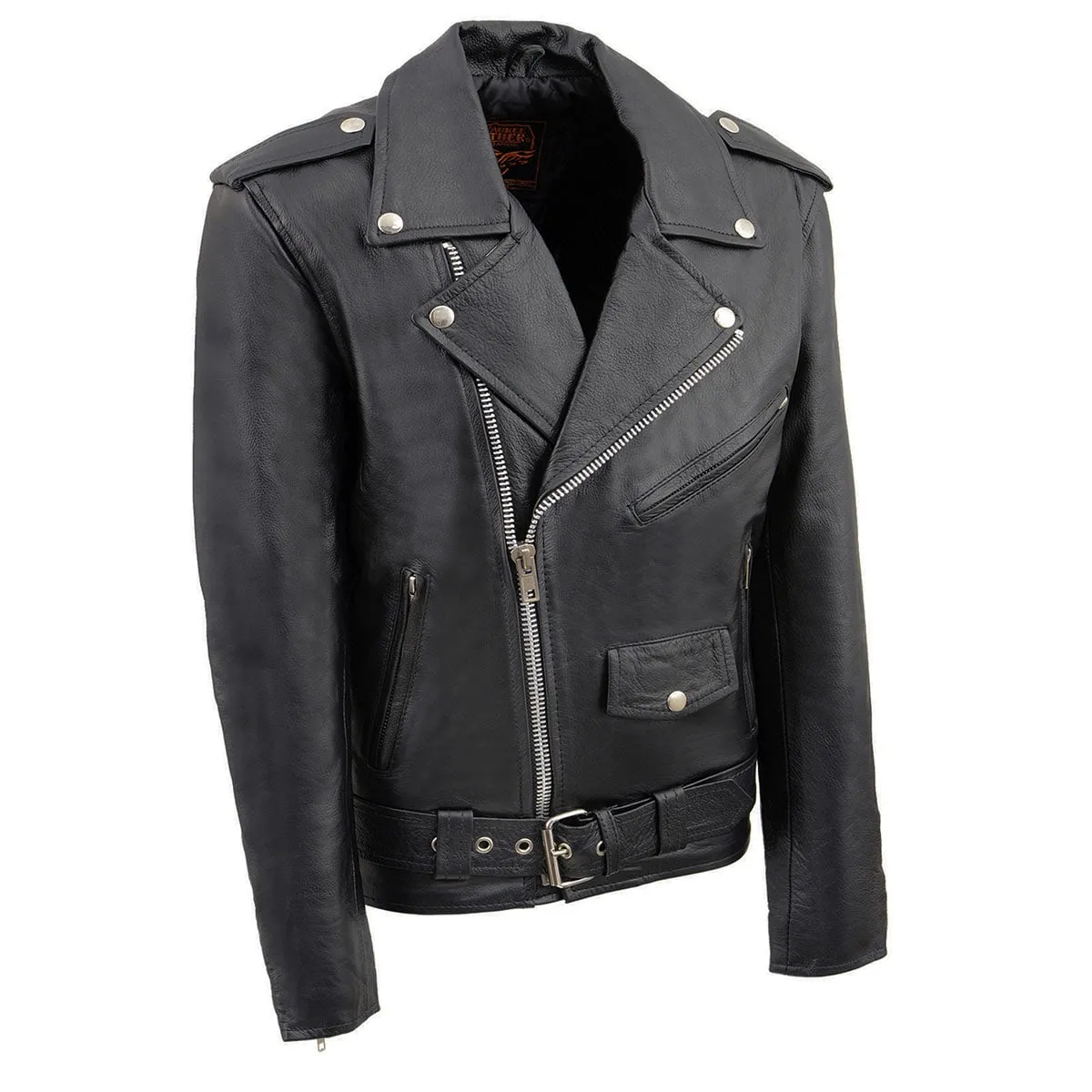 Milwaukee Leather Youth Size Classic Style Black Police Biker Leather