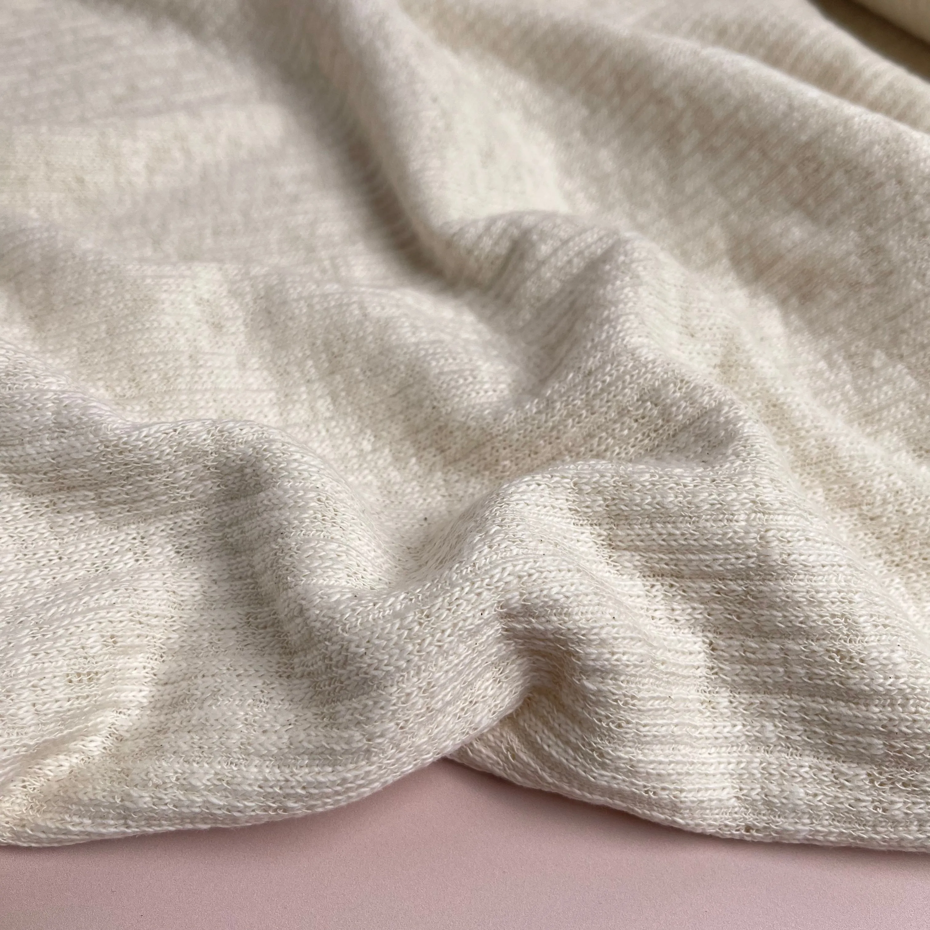 Natural Recycled Cotton Knit Fabric