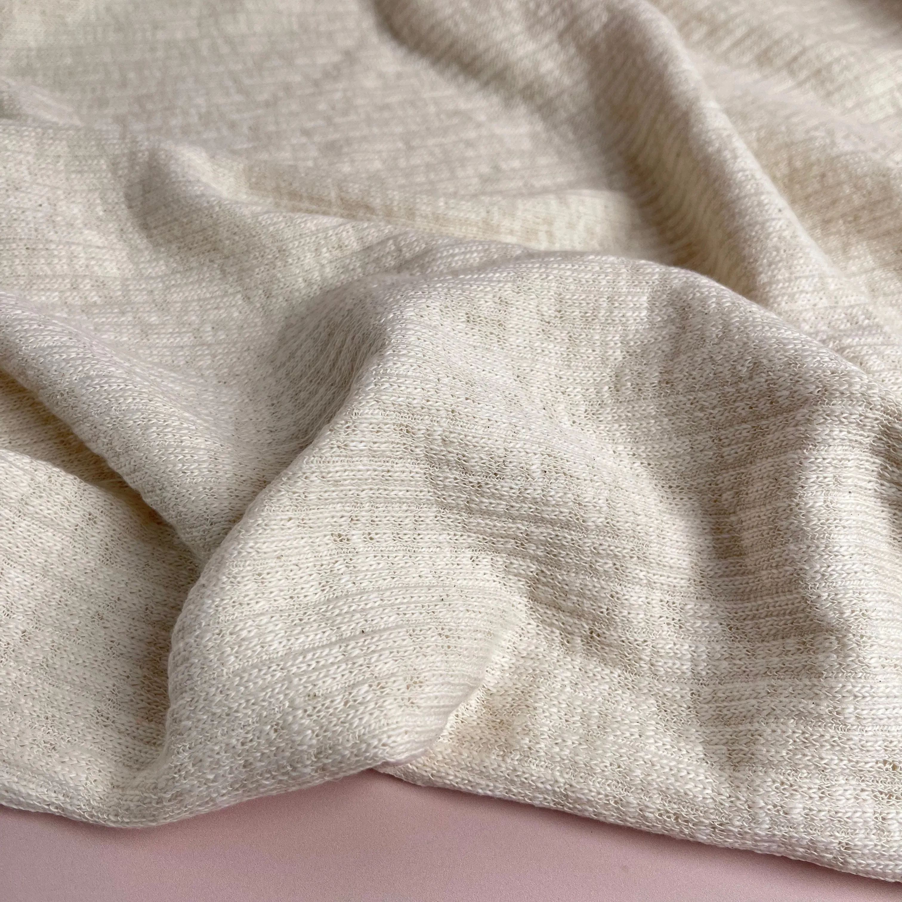 Natural Recycled Cotton Knit Fabric