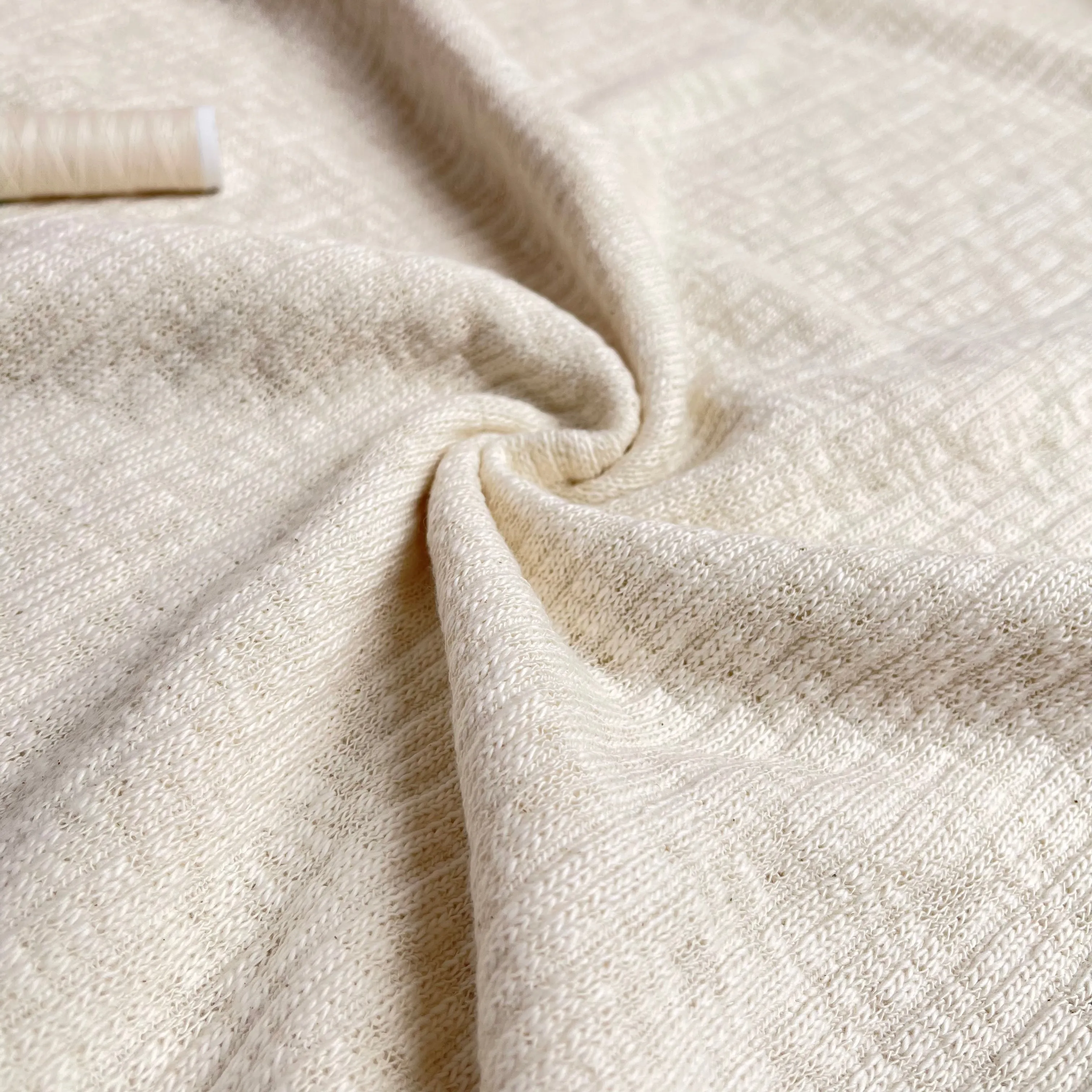 Natural Recycled Cotton Knit Fabric