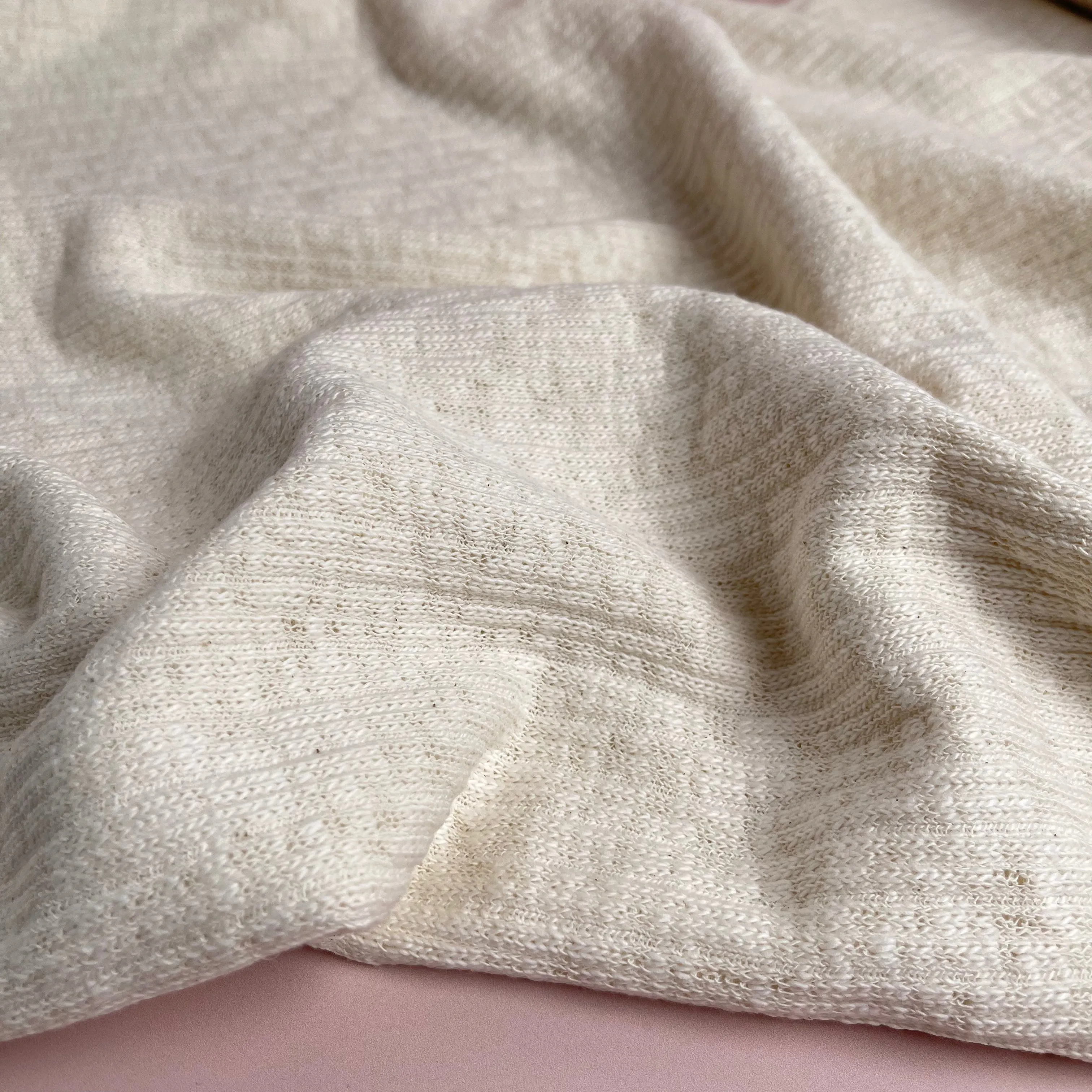 Natural Recycled Cotton Knit Fabric