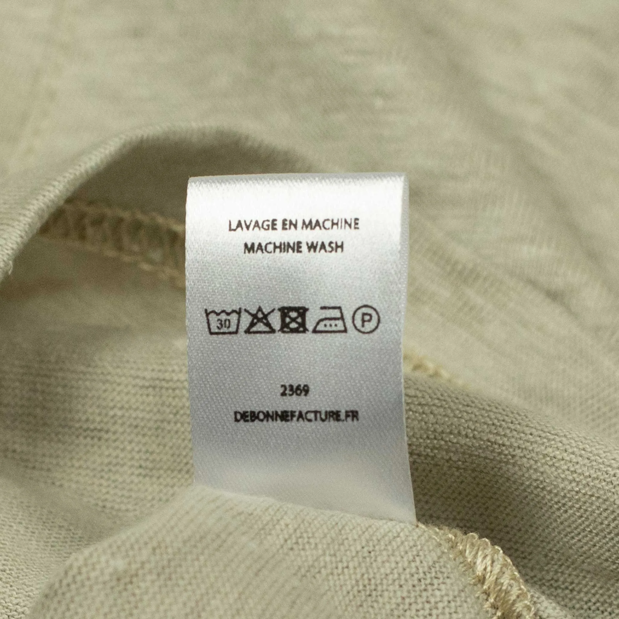 Oversized pocket tee in oatmeal French linen jersey (restock)