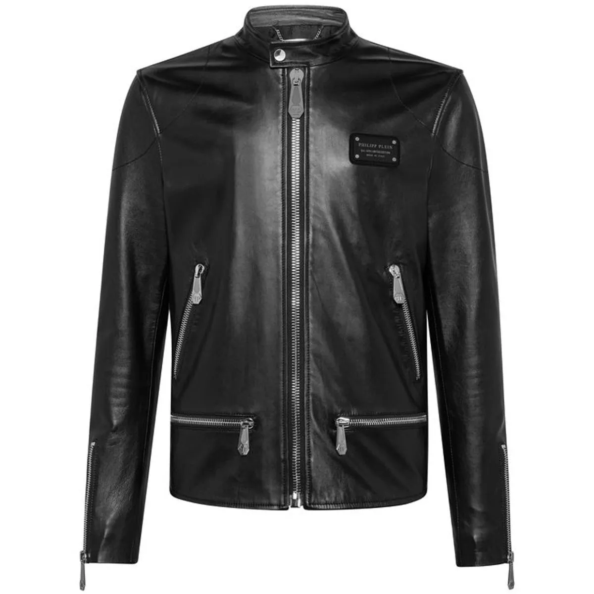 Philipp Plein Leather Moto Jacket Original