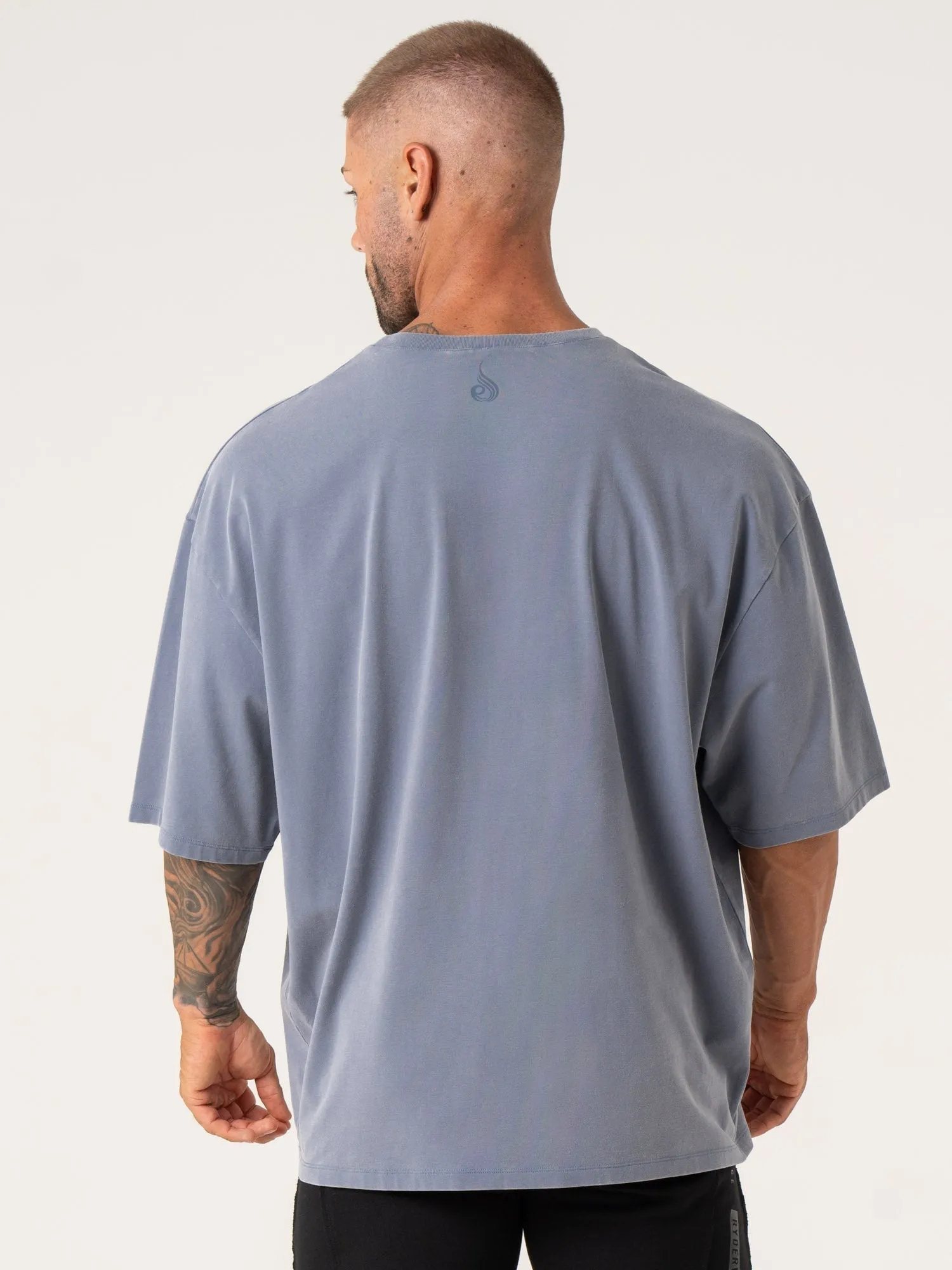 Pursuit Oversized T-Shirt - Denim Blue Stonewash