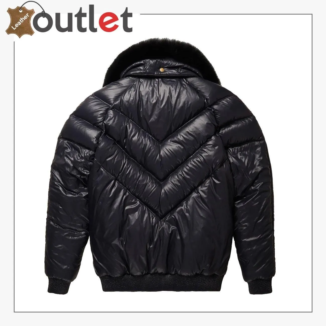 Real Quality V-Bomber Nylon Black Black Fox Fur