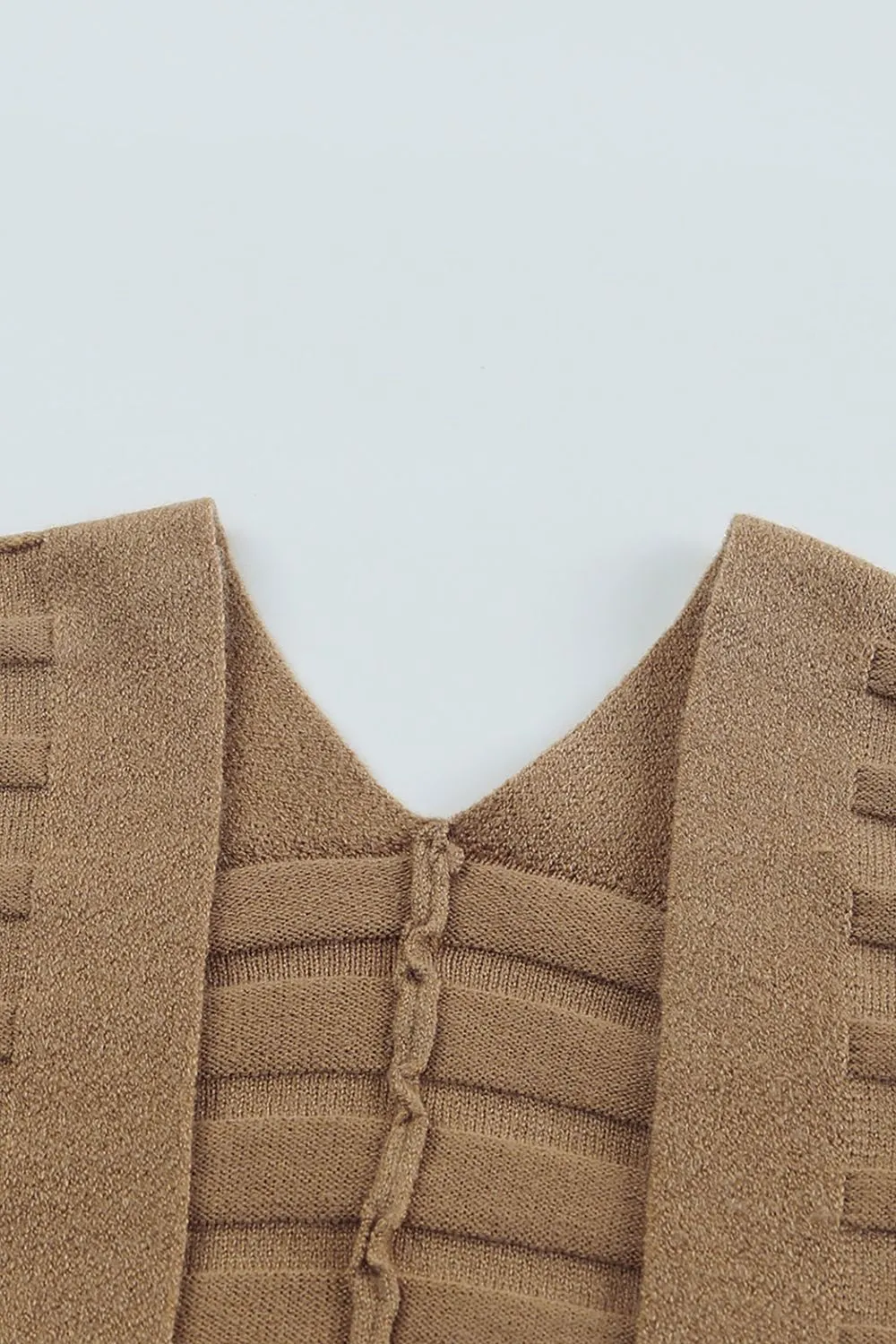 Ribbed Open Front Knit Cardigan