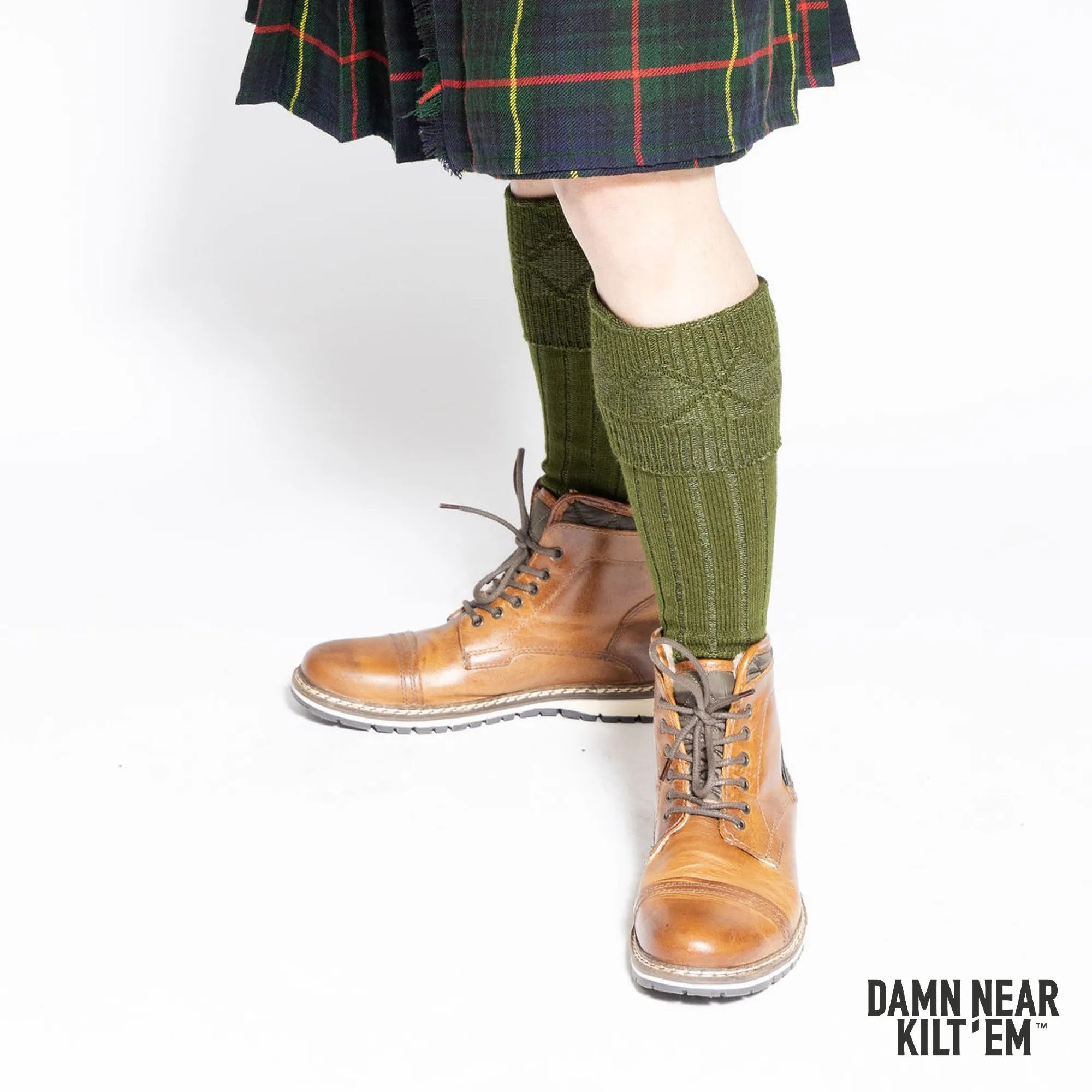 Scottish Kilt Hose - Military Green