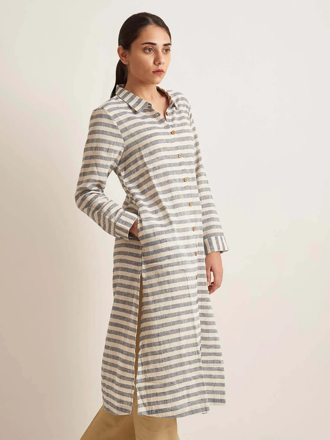 Striped shirt tunic