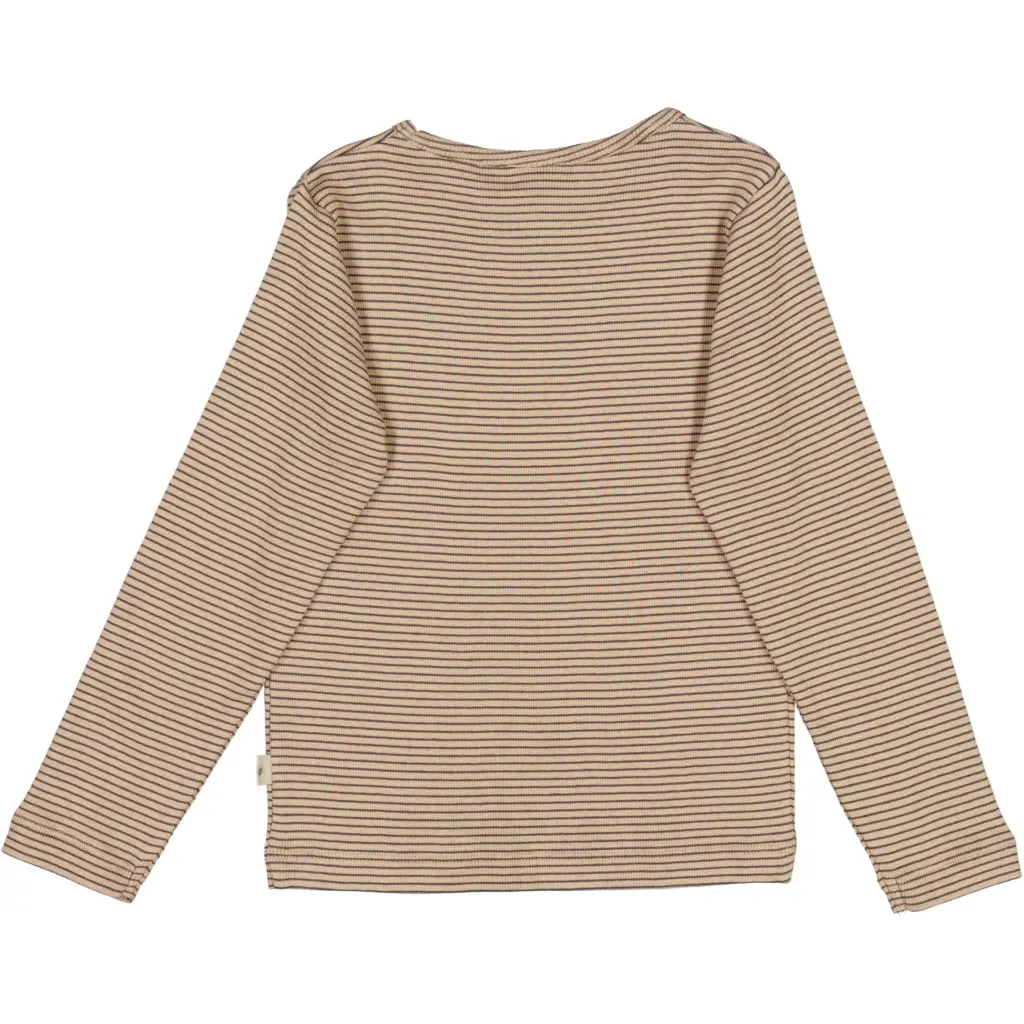 T-Shirt Nor LS - affogato stripe