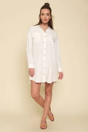 Textured Shirt Dress