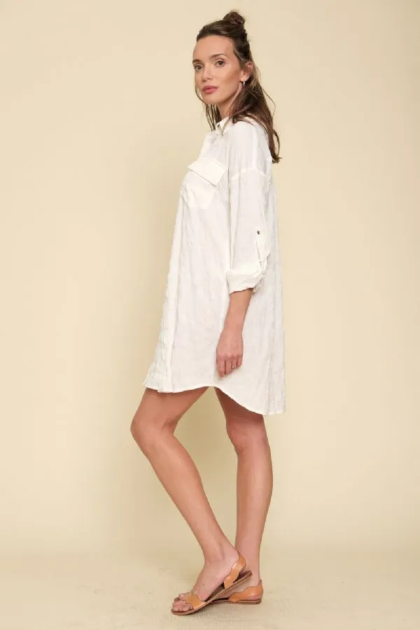 Textured Shirt Dress