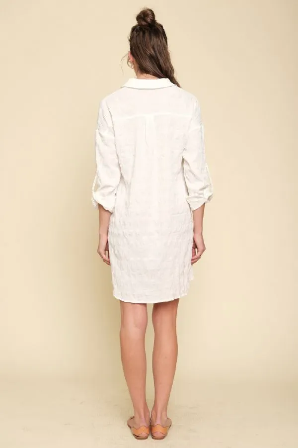 Textured Shirt Dress