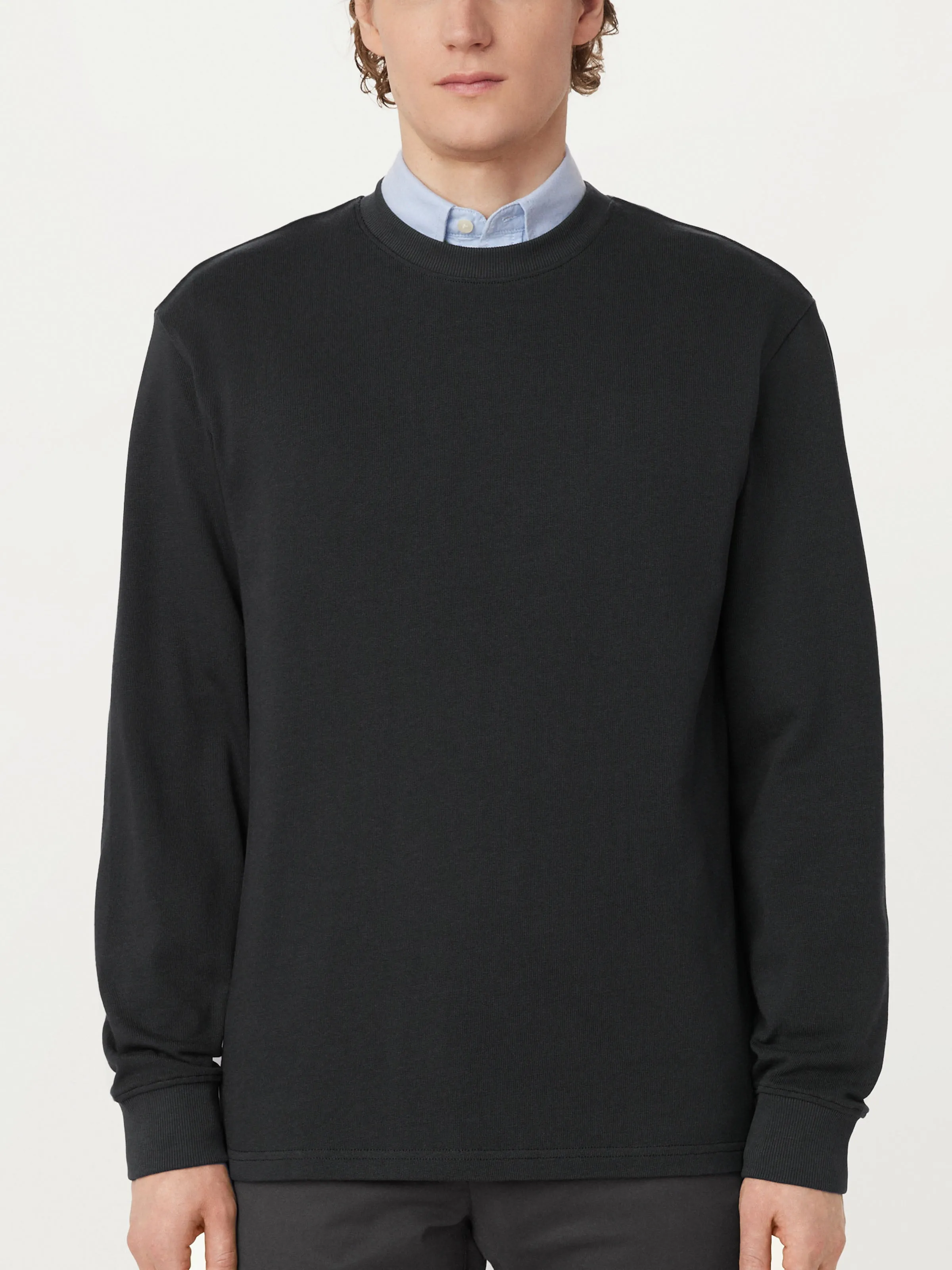 The Long Sleeve T-Shirt in Washed Black