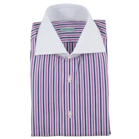 The White Collar Dress Shirt | Pink Stripe