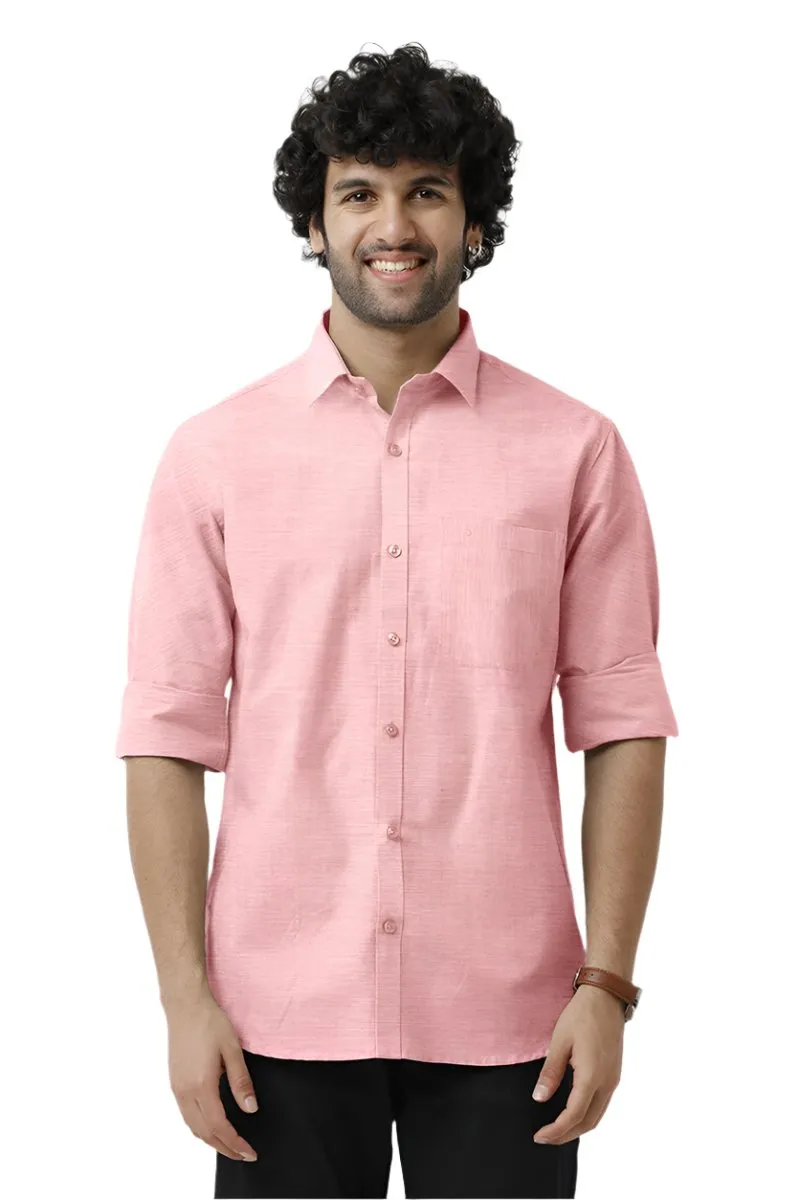 Tuscany - Rose Pink Formal Shirts for Men | Ariser