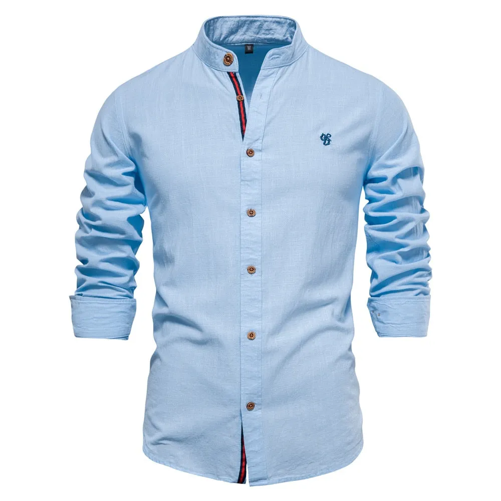 West Louis™ Exclusive Long Sleeve Cotton Button-Up Shirt