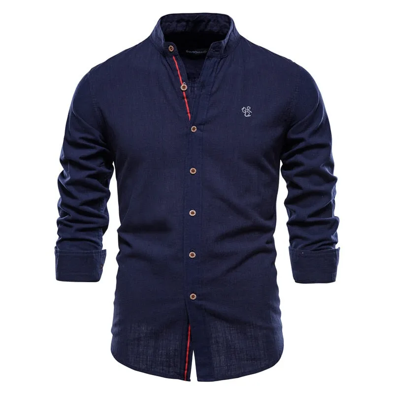 West Louis™ Exclusive Long Sleeve Cotton Button-Up Shirt