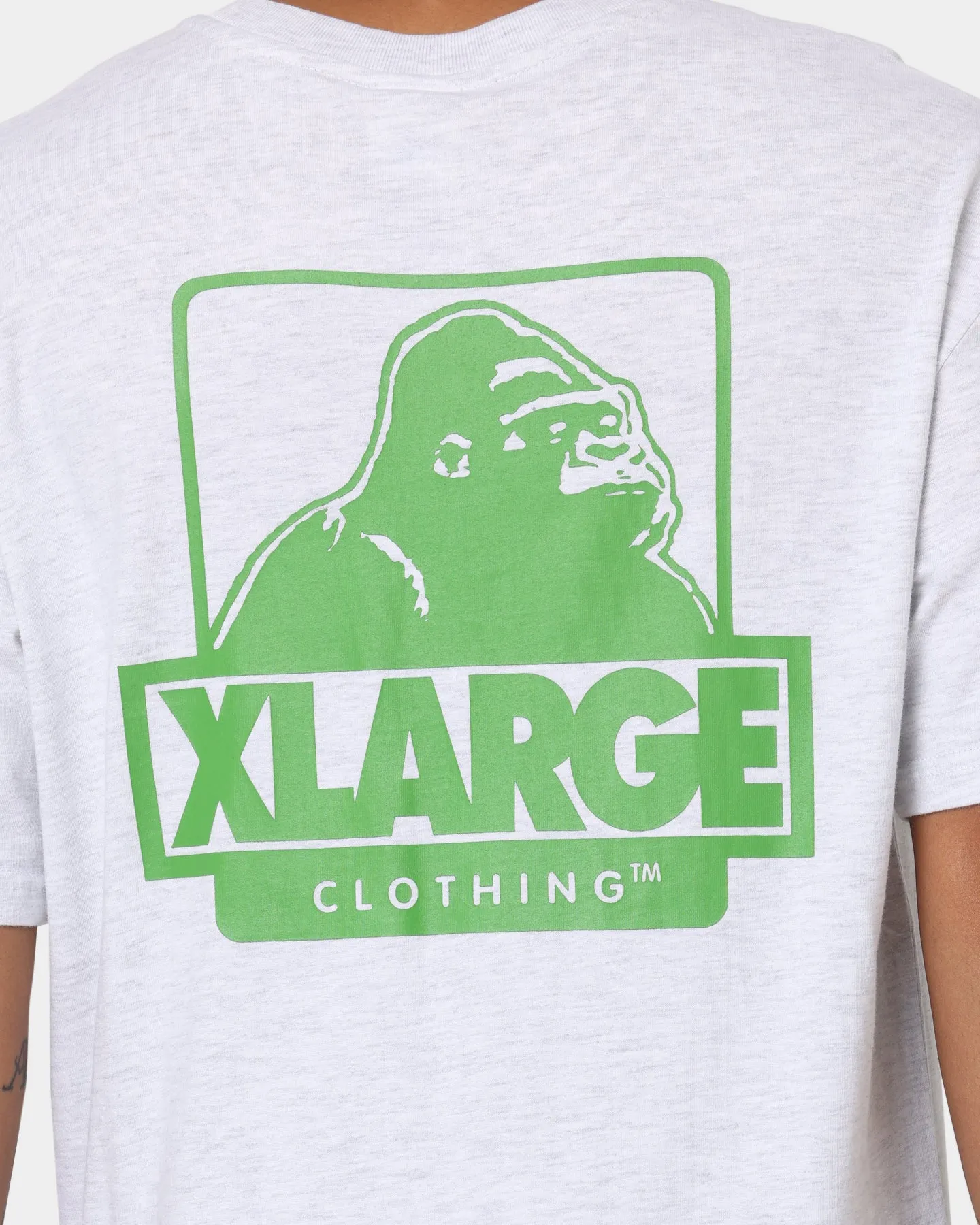 XLARGE 91 Text T-Shirt Snow Marle/Green